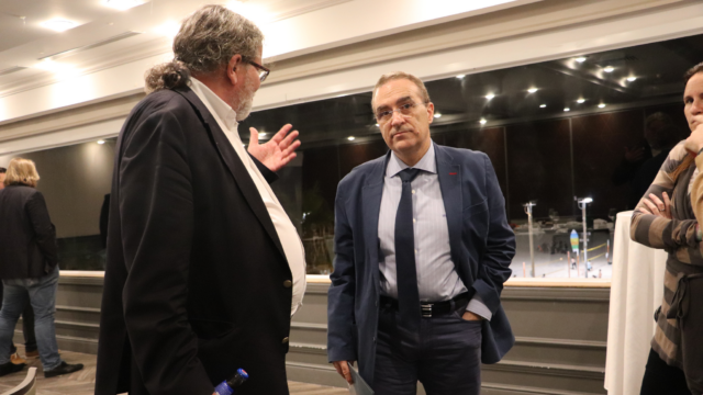 Botschafter Dimiter Tzantchev im Gespräch mit Alexandr Vondra MEP